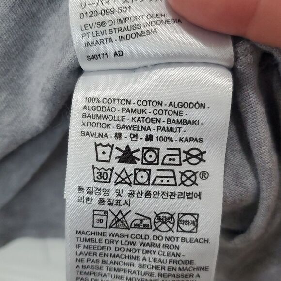 Levi’s Strauss 2 Horse Classic Grey 100% Cotton Tee, Medium - Picture 4 of 6